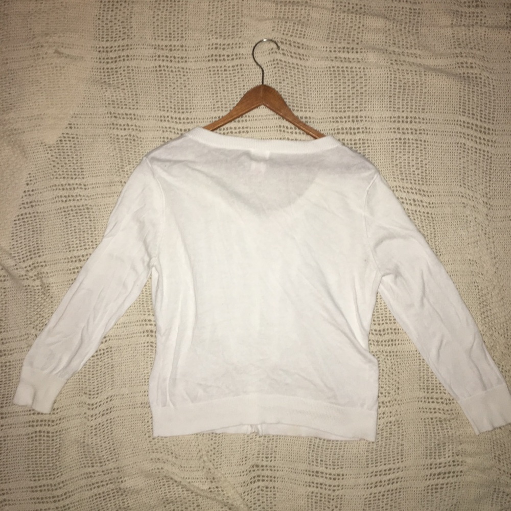 Button Down Cardigan with Ruffles - Picture 2 of 2